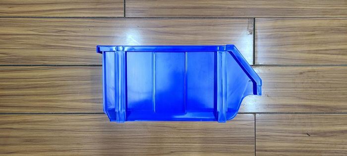 Plastic-Parts-Bin-Single-Blue-Organizer-View Plastic-Parts-Bin-Single-Blue-Organizer-View