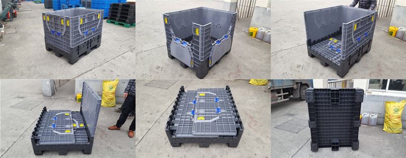Folding Plastic Pallet Box Folding Process Demo Folding Plastic Pallet Box Folding Process Demo