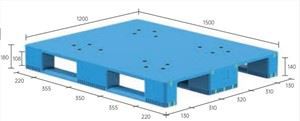 1500x1200x180mm 4-Way Rackable High Density Polyethylene Flat Pallet