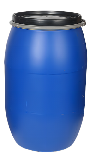 Drum Plastik 55 Galon Dengan Tudung Boleh Ditanggalkan