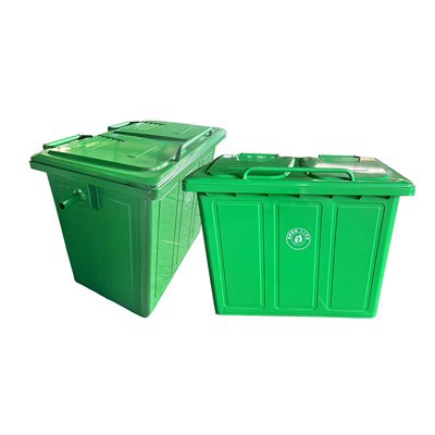 Tong Sampah Wheelie Tugas Berat Dengan Penutup